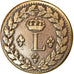 Moneta, Francja, Louis XVIII, Decime, 1815, Strasbourg, VF(30-35), Bronze