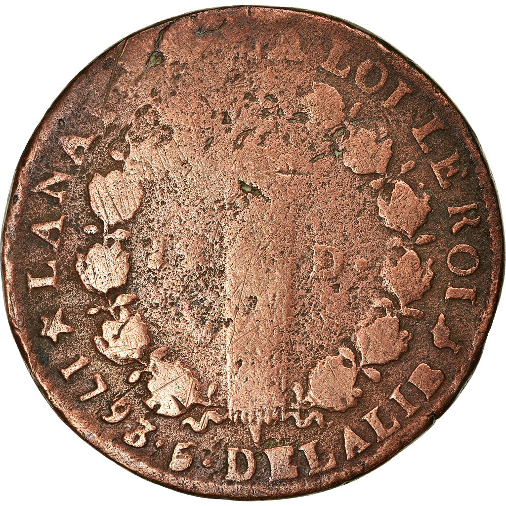 Moneta, Francia, Louis XVI, 12 deniers françois, 12 Deniers, 1793, Marseille
