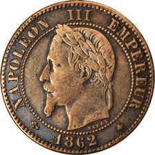 Monnaie, France, Napoleon III, 2 Centimes, 1862, Paris, TB+, Bronze