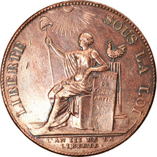 Munten, Frankrijk, Monneron de 2 Sols, 1791, ZF, Bronze, KM:Tn23, Brandon:217