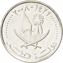 Munten, Qatar, Hamad bin Khalifa, 25 Dirhams, 2008, UNC-, Copper-nickel, KM:14