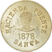 Monnaie, Pérou, Hacienda Puente Santa, 20 Centavos, 1878, SUP+, Copper-nickel