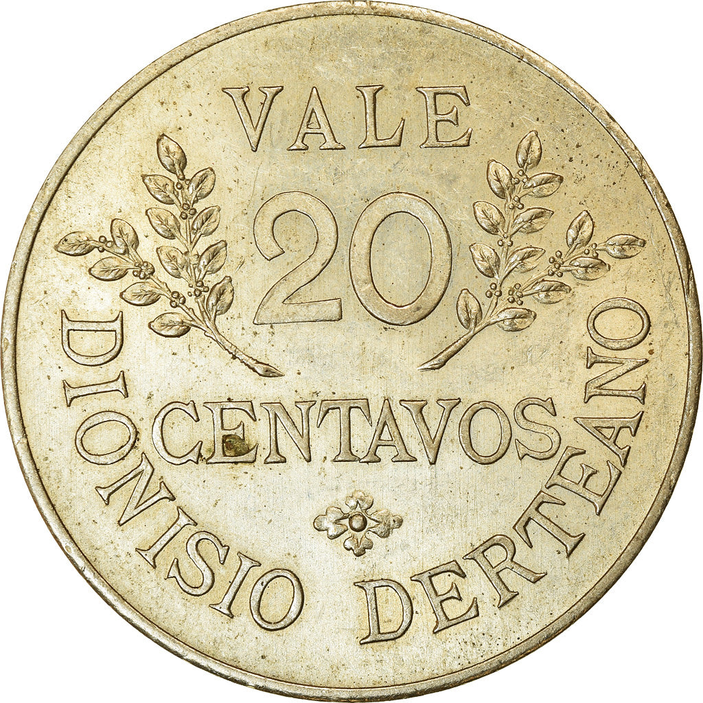 Monnaie, Pérou, Hacienda Puente Santa, 20 Centavos, 1878, SUP+, Copper-nickel