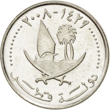 QATAR, 25 Dirhams, 2008, KM #14, MS(63), Copper-Nickel, 20, 3.14