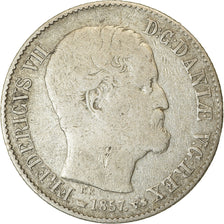 Coin, Denmark, Frederik VII, 16 Skilling Rigsmont, 1857, Copenhagen, VF(20-25)