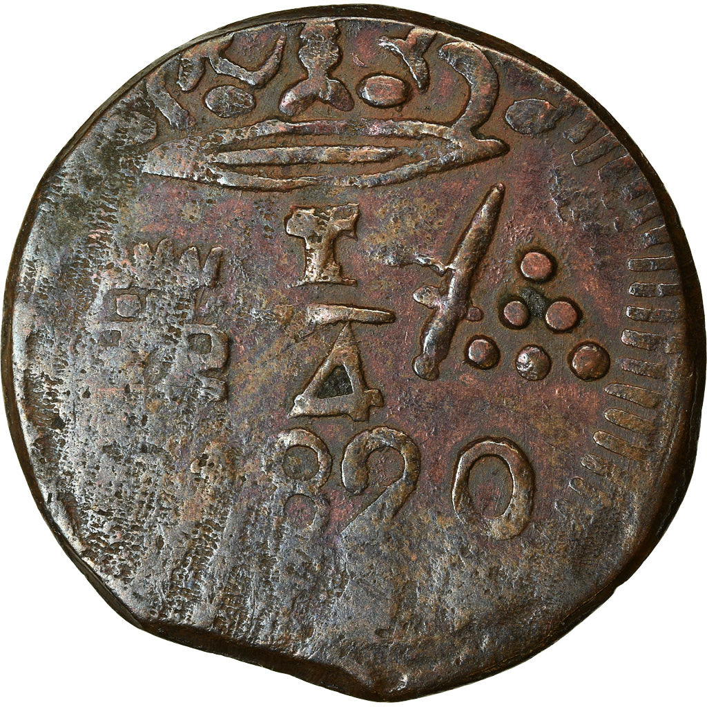 Coin, Colombia, 1/4 Réal, 1820, Santa Marta, EF(40-45), Copper, KM:B4