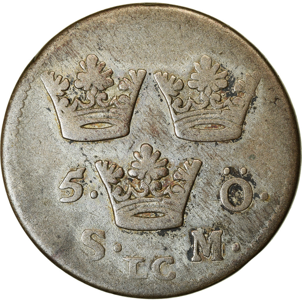 Coin, Sweden, 5 Ore, S.M., 1706, Stockholm, VF(20-25), Silver, KM:310