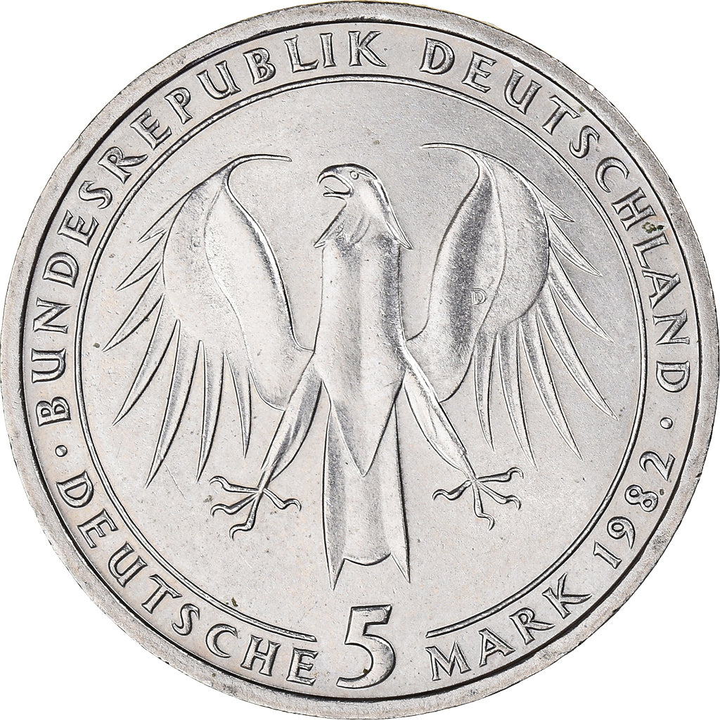 Coin, GERMANY - FEDERAL REPUBLIC, 5 Mark, 1982, Munich, Germany, AU(55-58)