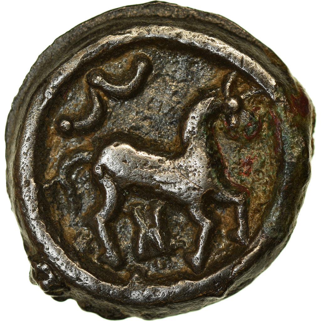 Monnaie, Suessions, Potin au cheval, Ier siècle AV JC, TTB, Potin