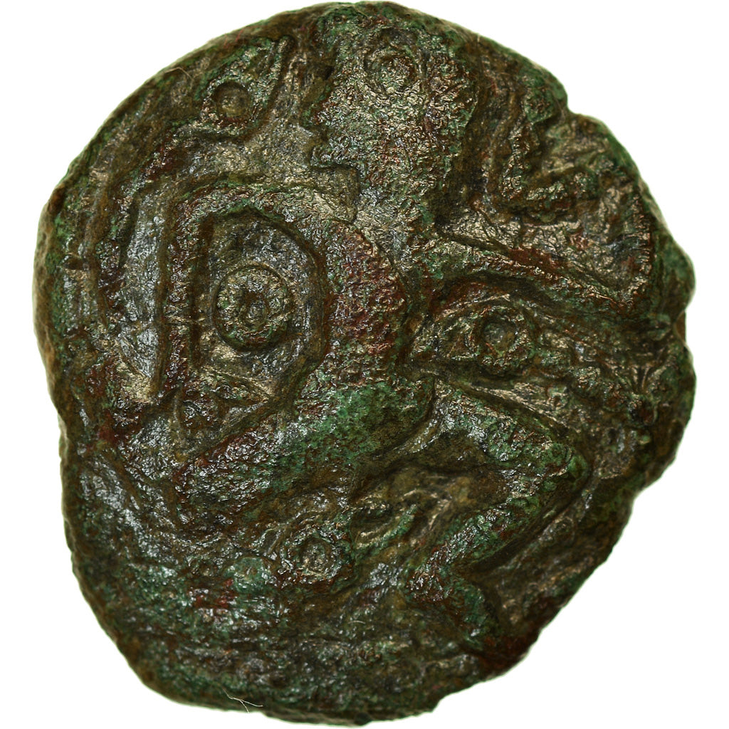 Moneta, Bellovaci, Bronze au personnage courant, Ist century BC, EF(40-45)