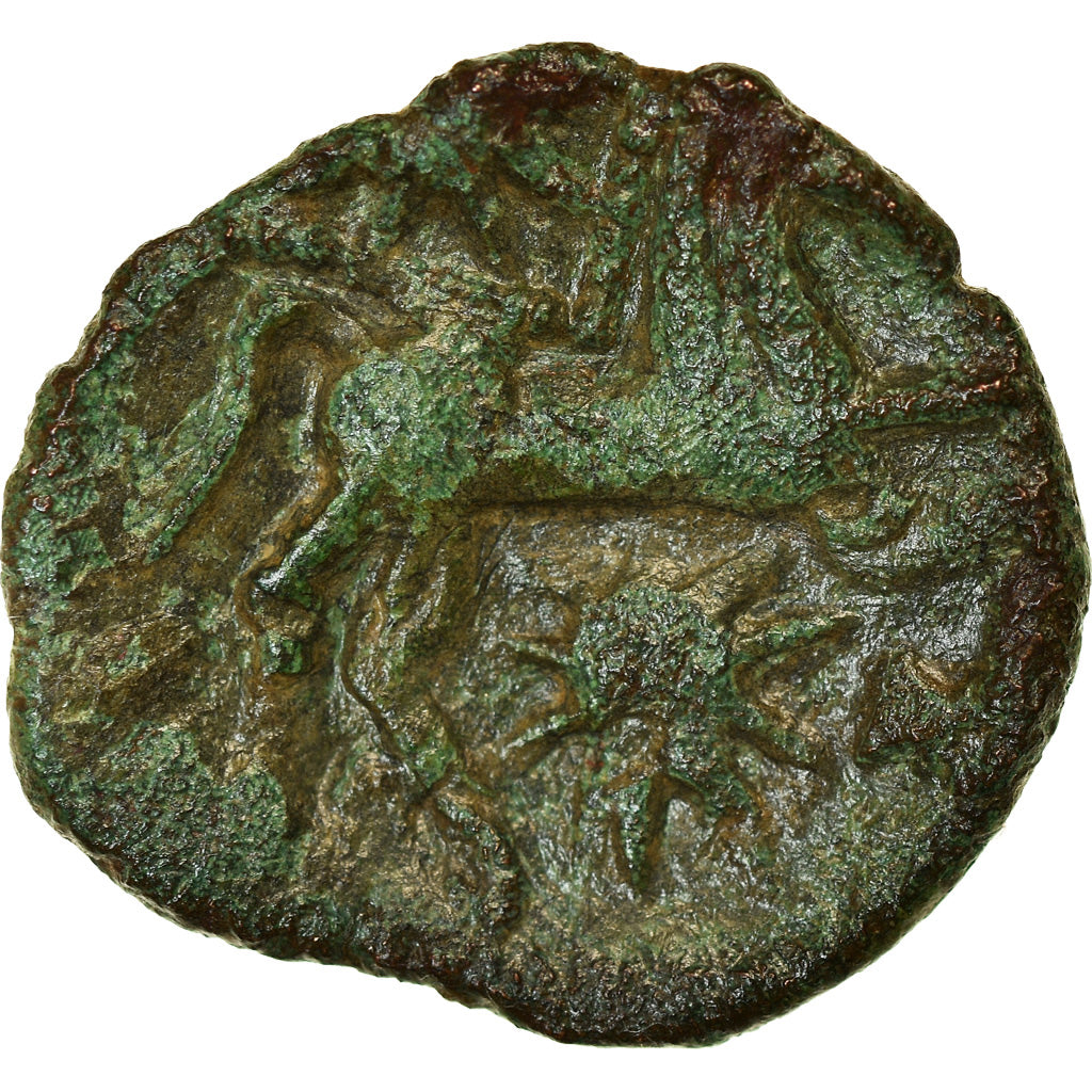 Moneta, Bellovaci, Bronze au personnage courant, Ist century BC, EF(40-45)