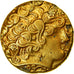 Coin, Aulerci Eburovices, Hemistater "au loup", Ist century BC, EF(40-45), Gold