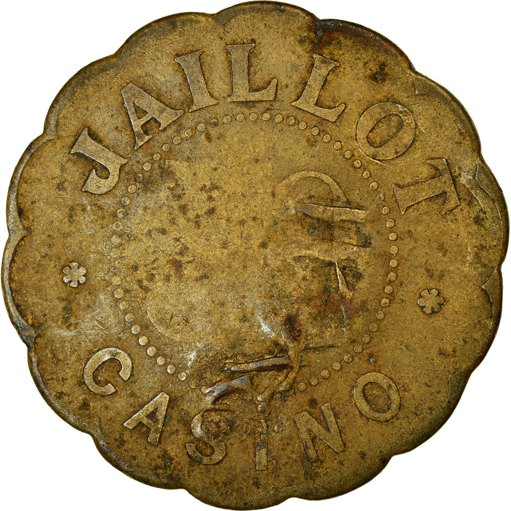 France, Jeton de Casino, Jaillot Casino, 50/30 Centimes, TB, Laiton