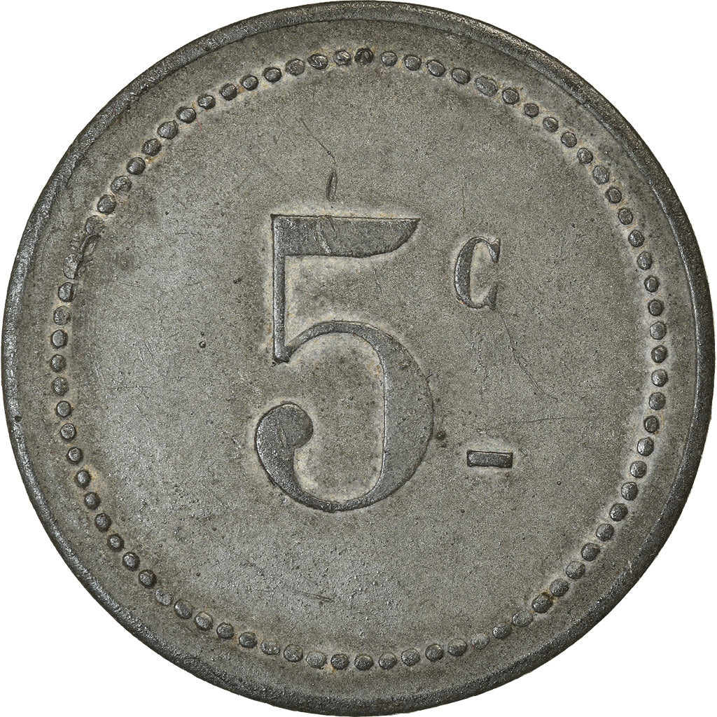 Monnaie, France, Union des Coopératives, Paris, 5 Centimes, TTB, Zinc