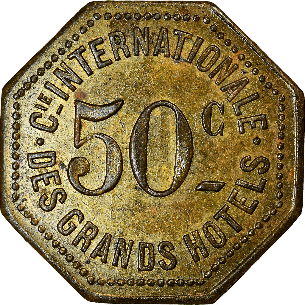 Monnaie, France, Compagnie Internationale des Grands Hôtels, Paris, 50