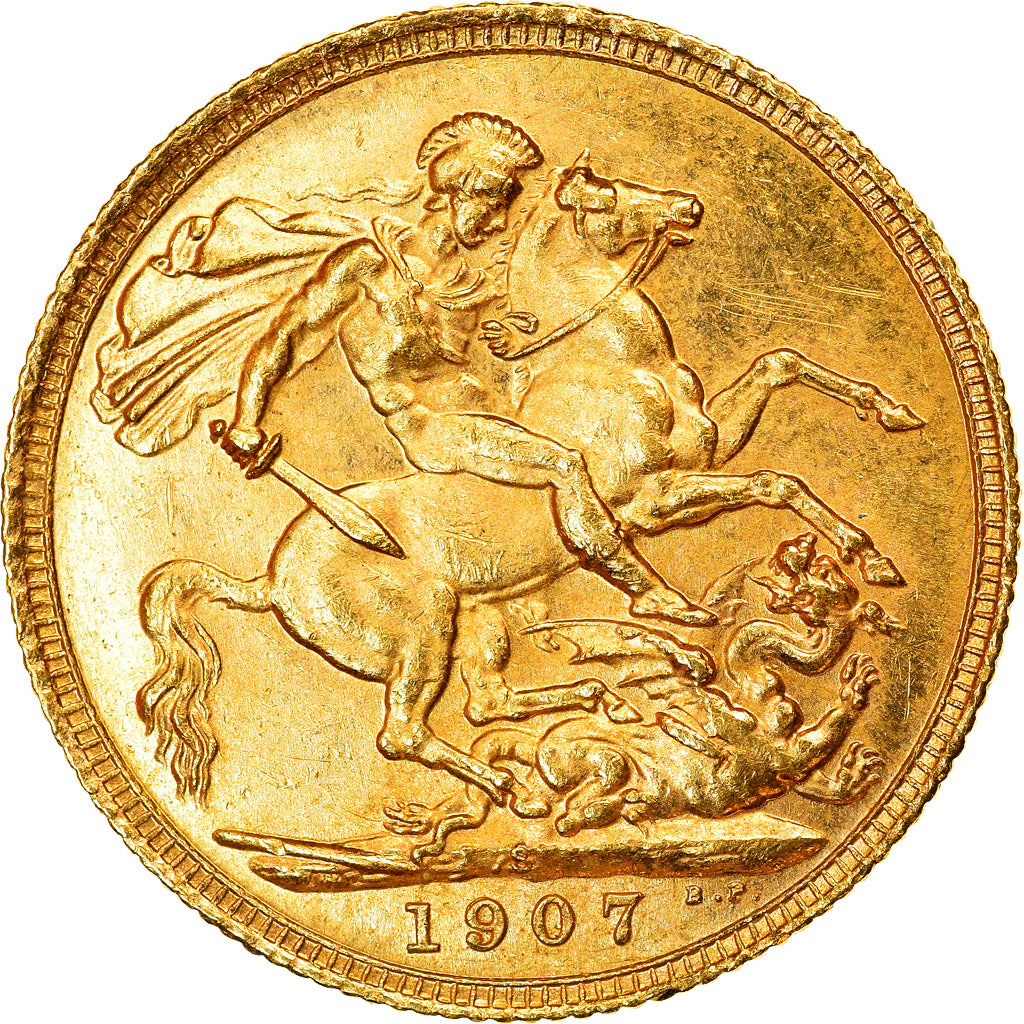 Coin, Australia, Edward VII, Sovereign, 1907, Sydney, AU(55-58), Gold, KM:15