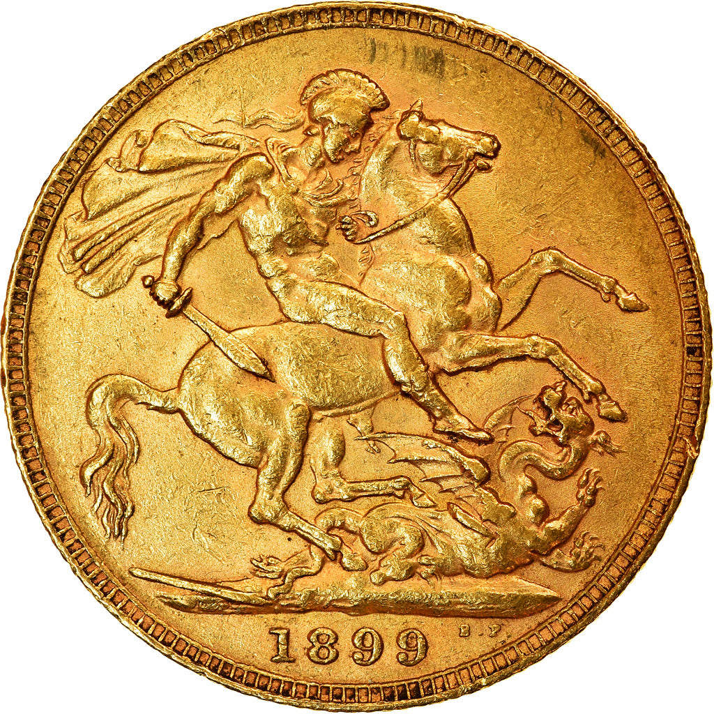 Monnaie, Grande-Bretagne, Victoria, Sovereign, 1899, TTB+, Or, KM:785