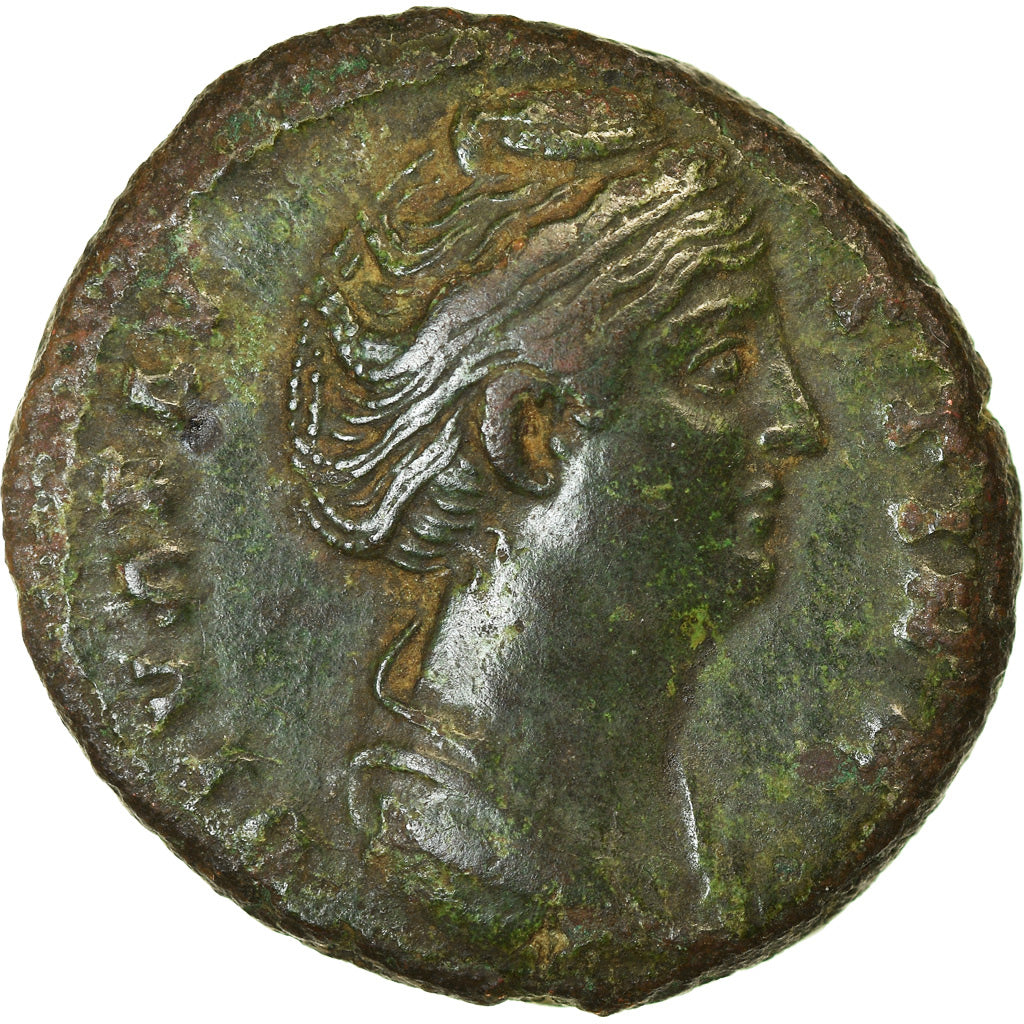 Coin, Diva Faustina I, As, After 141 AD, Rome, EF(40-45), Bronze