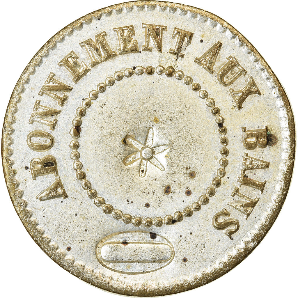 Frankrijk, Token, Bains du Rhône, V. A., Abonnement aux bains, ZF+, Silvered