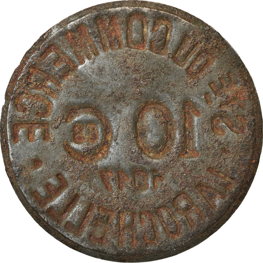 Moeda, França, Société du Commerce, La Rochelle, 10 Centimes, 1917