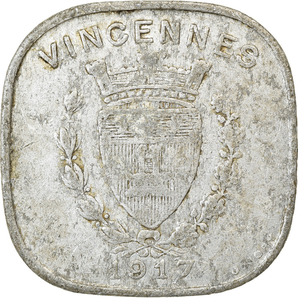 Moeda, França, Union Commerciale et Industrielle, Vincennes, 20 Centimes, 1917