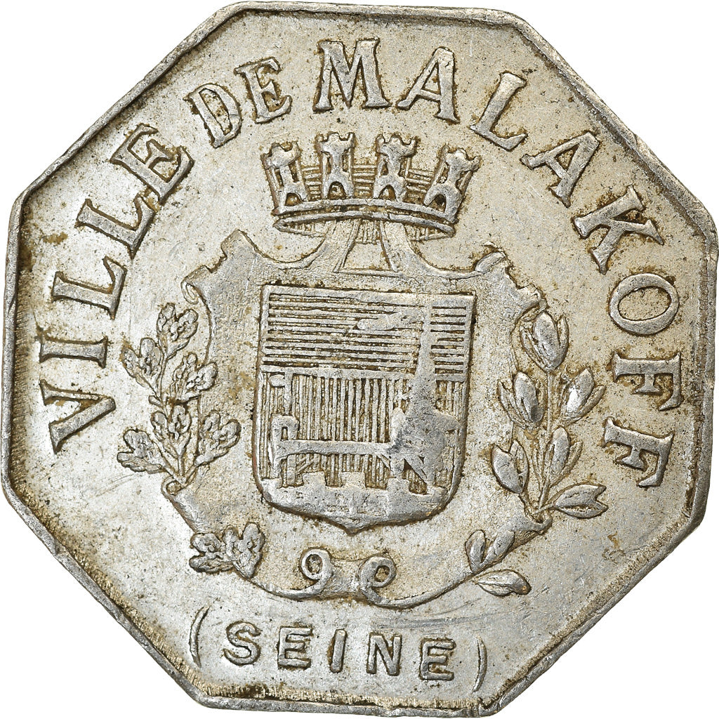 Moneda, Francia, Ville de Malakoff, Malakoff, 5 Centimes, MBC+, Aluminio