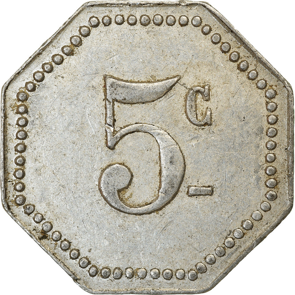 Moneda, Francia, Ville de Malakoff, Malakoff, 5 Centimes, MBC+, Aluminio
