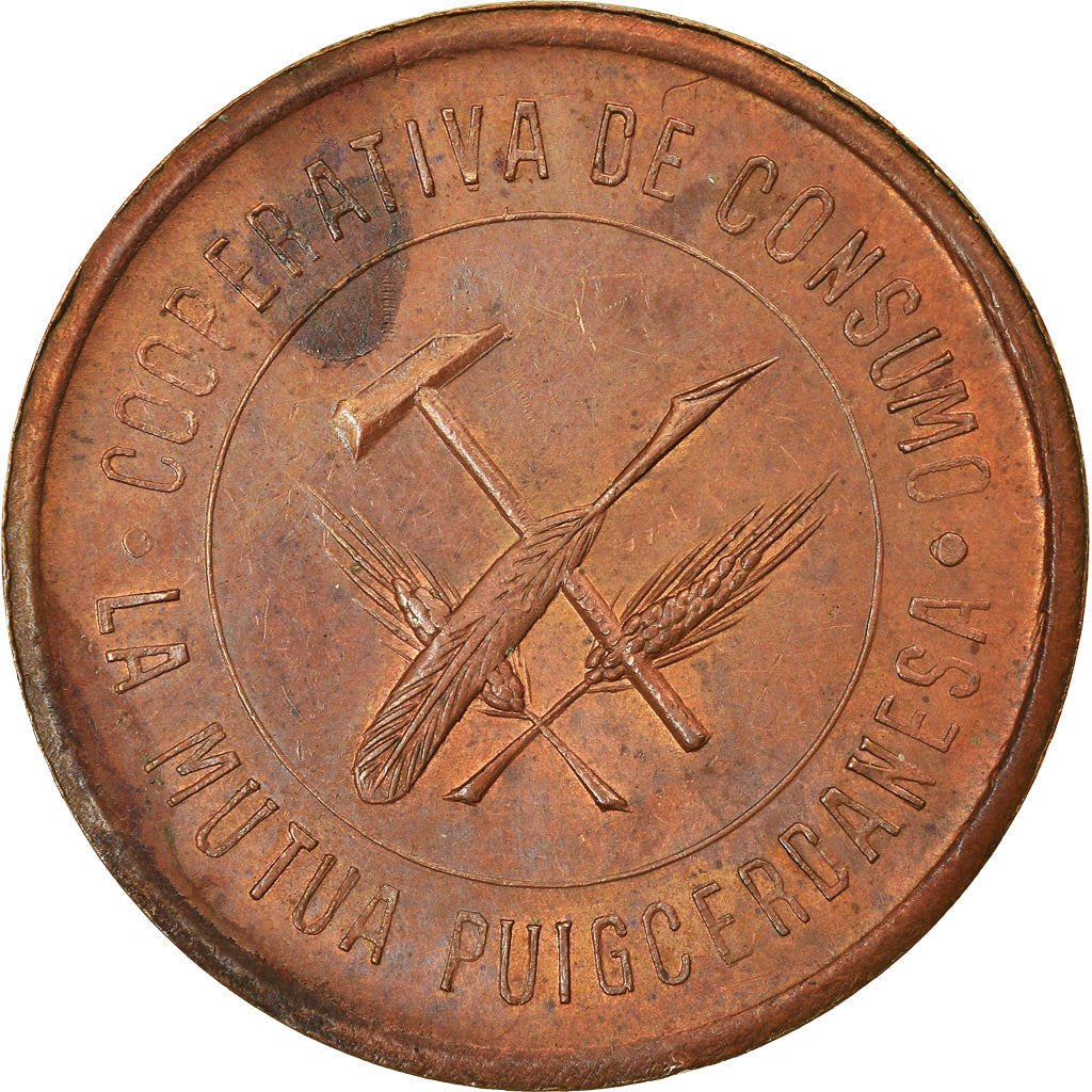 Monnaie, Espagne, La Mutua Puigcerdanesa, Puigcerdà, 1 Peseta, 1931, SUP