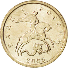 Coin, Russia, Kopek, 2005, MS(63), Copper-Nickel Plated Steel, KM:600