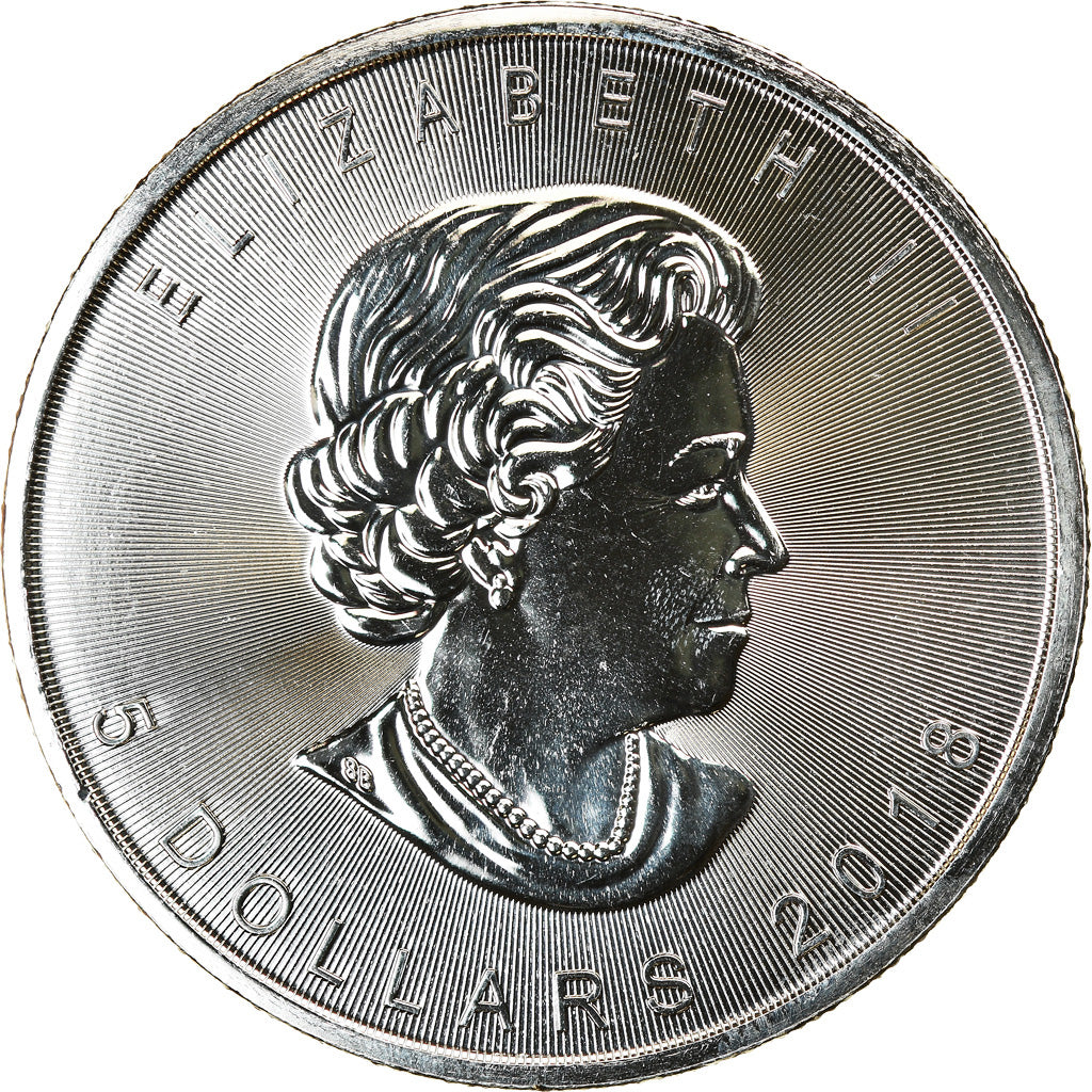 Monnaie, Canada, Maple Leaf, 5 Dollars, 2018, Bullion, FDC, Argent, KM:1601