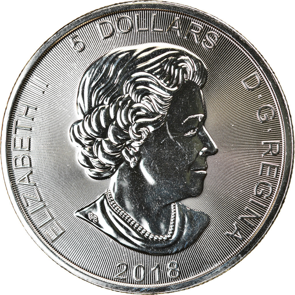 Moneda, Canadá, Wolf, 5 Dollars, 2018, Bullion, FDC, Plata