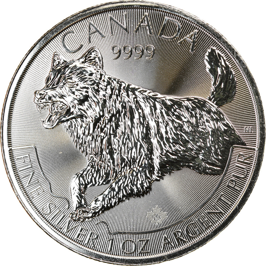 Monnaie, Canada, Wolf, 5 Dollars, 2018, Bullion, FDC, Argent