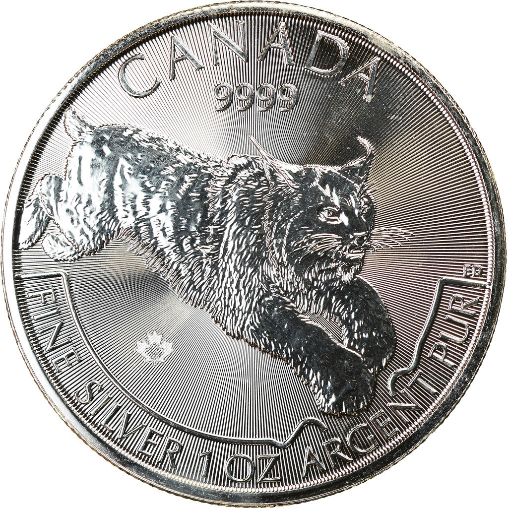 Moneda, Canadá, Lynx, 5 Dollars, 2017, Bullion, FDC, Plata