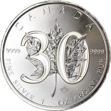 Monnaie, Canada, Maple Leaf 30 Years, 5 Dollars, 2018, Bullion, FDC, Argent