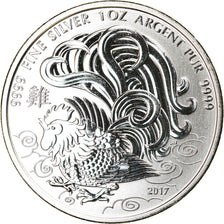 Coin, Canada, Year of the Rooster, 5 Dollars, 2017, Bullion, MS(65-70), Silver