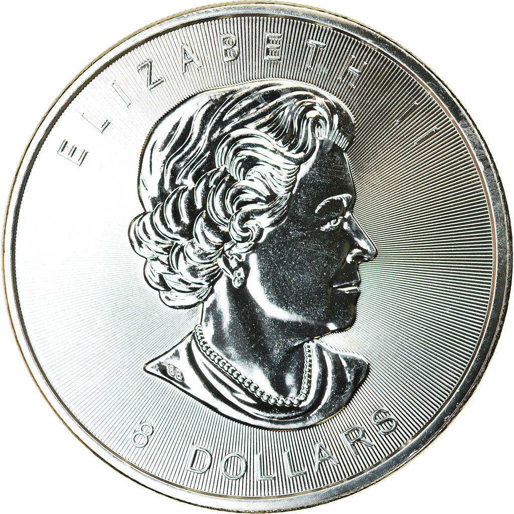 Coin, Canada, Bison, 8 Dollars, 1-1/4 Oz, 2015, Bullion, MS(65-70), Silver