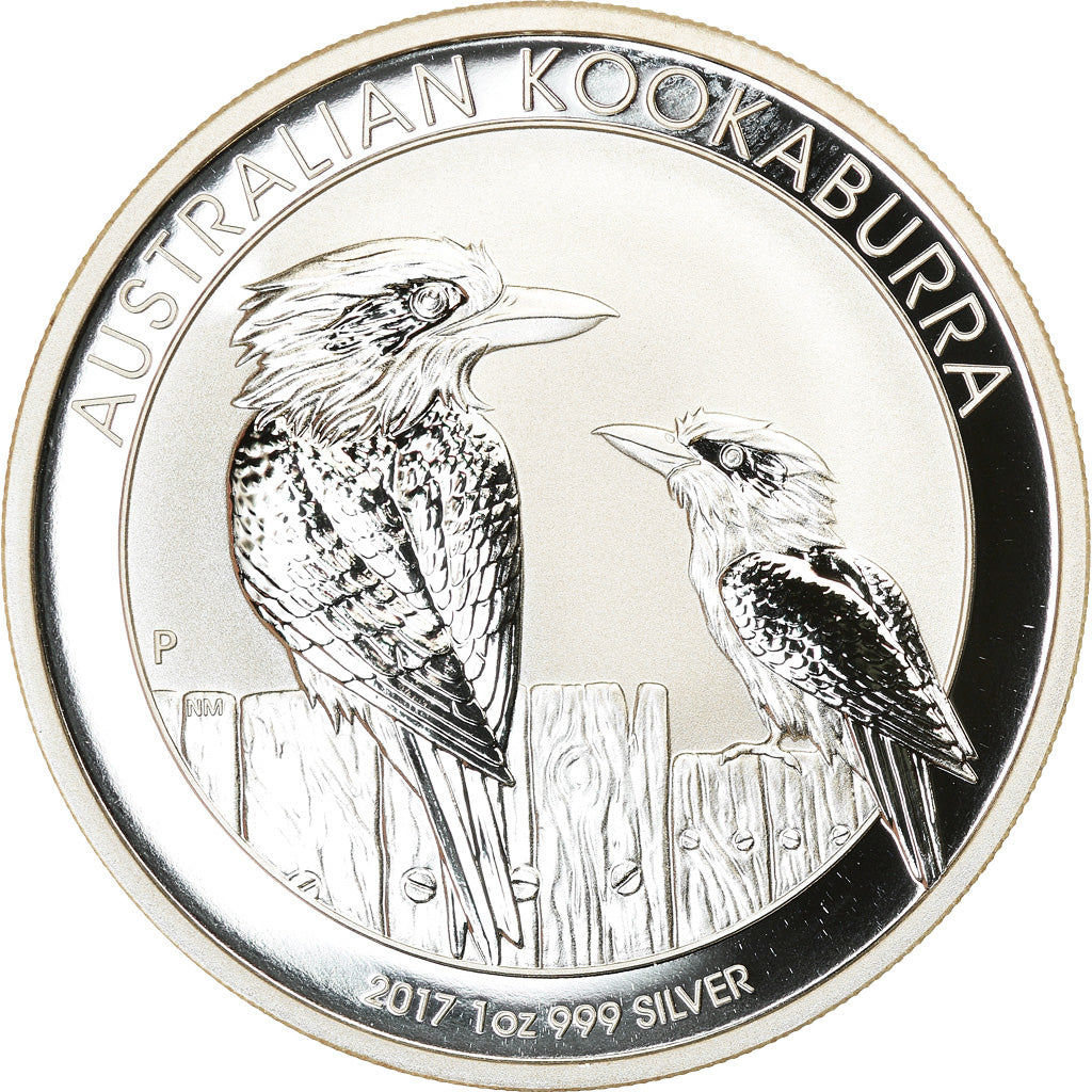 Coin, Australia, Australian Kookaburra, Dollar, 2017, Bullion, MS(65-70), Silver