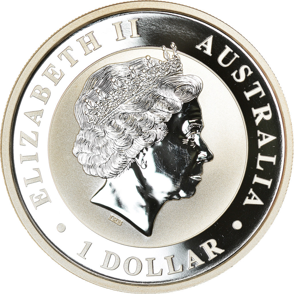 Coin, Australia, Australian Kookaburra, Dollar, 2017, Bullion, MS(65-70), Silver