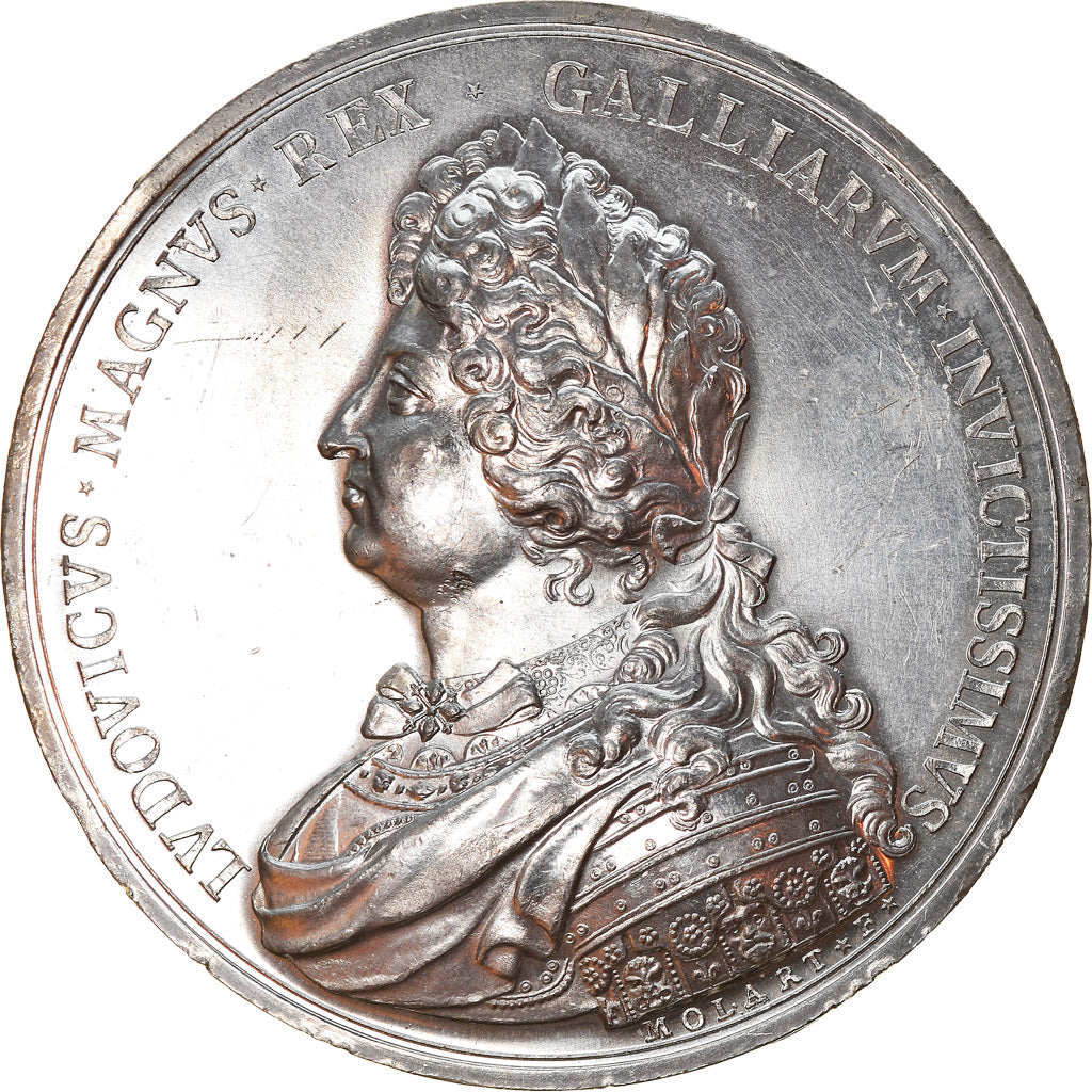 France, Medal, Louis XIV, Versailles, History, Molart, AU(50-53), Tin