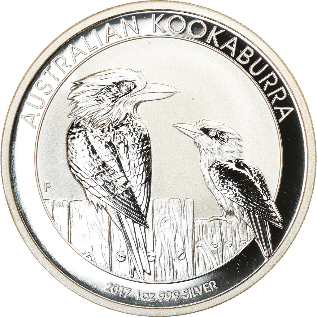 Coin, Australia, Australian Kookaburra, Dollar, 2017, Bullion, MS(65-70), Silver