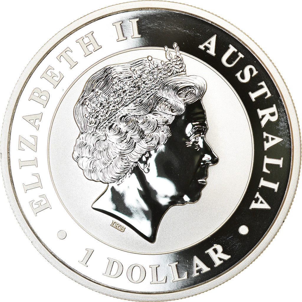 Coin, Australia, Australian Kookaburra, Dollar, 2018, Bullion, MS(65-70), Silver