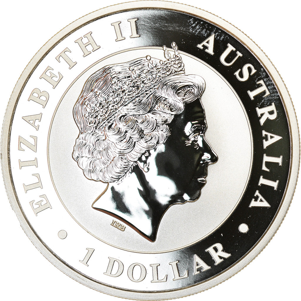Coin, Australia, Australian Kookaburra, Dollar, 2018, Bullion, MS(65-70), Silver