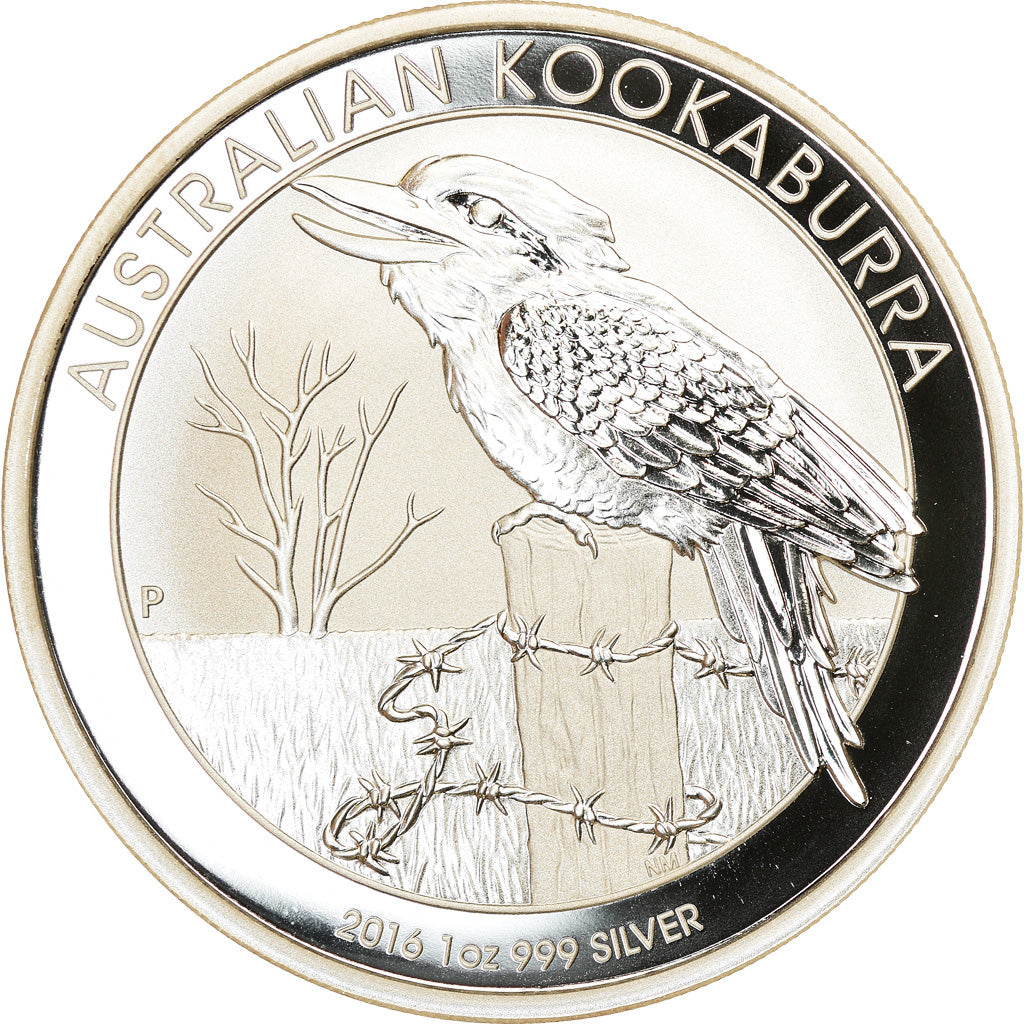 Coin, Australia, Australian Kookaburra, Dollar, 2016, Bullion, MS(65-70), Silver