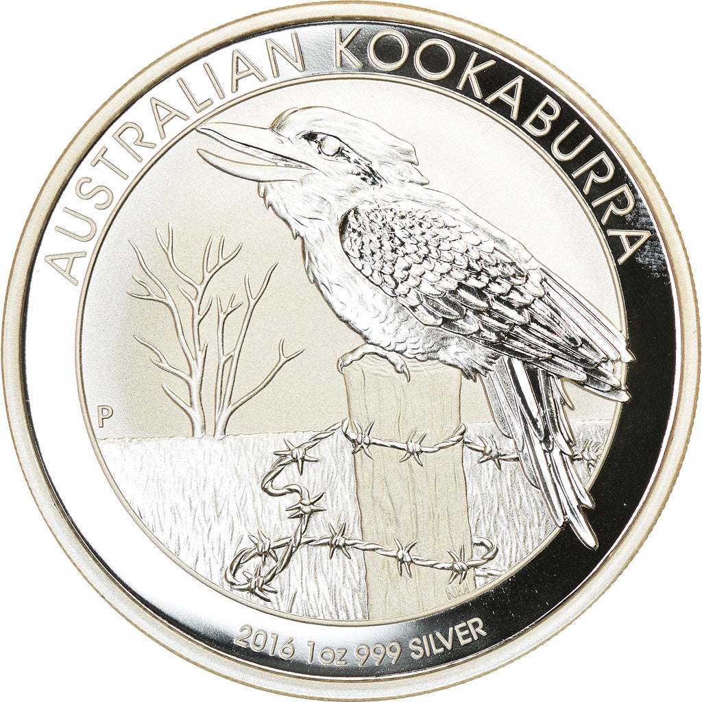 Coin, Australia, Australian Kookaburra, Dollar, 2016, Bullion, MS(65-70), Silver