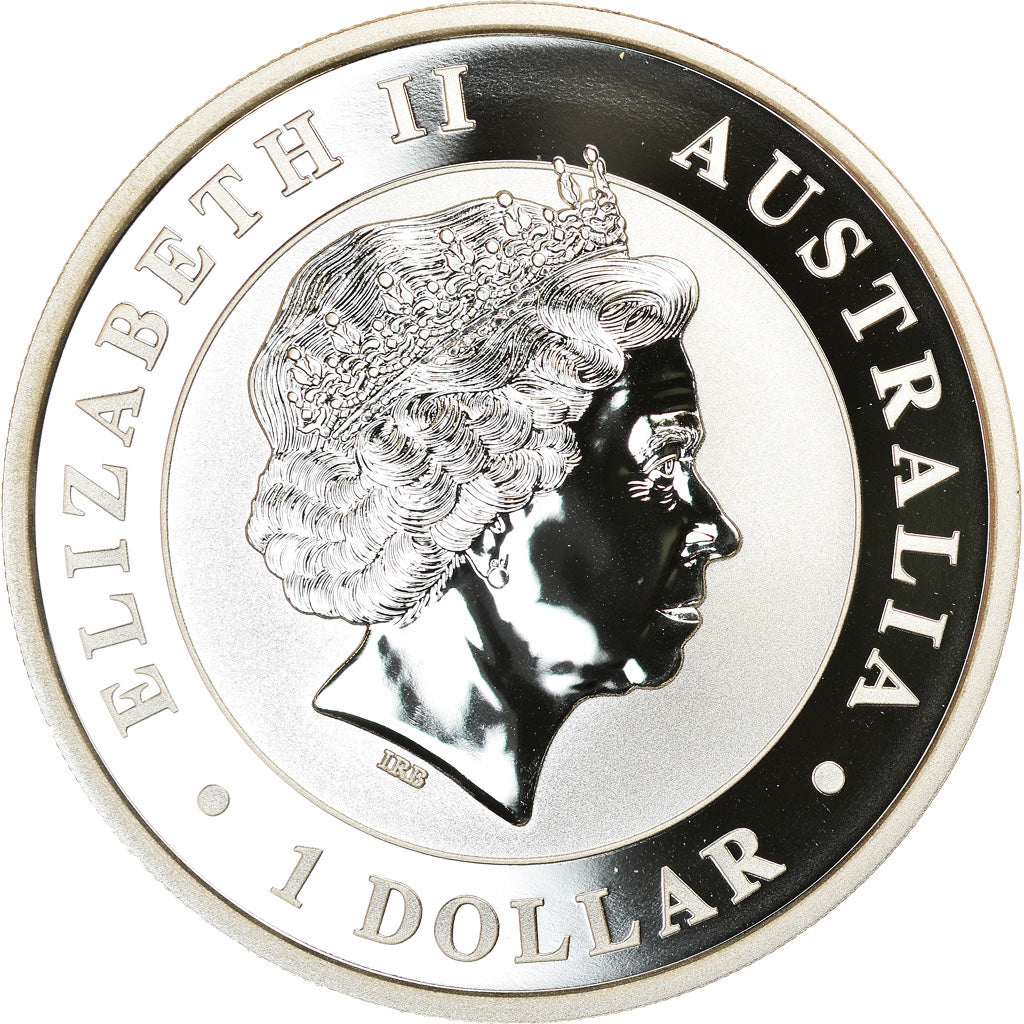 Coin, Australia, Australian Kookaburra, Dollar, 2016, Bullion, MS(65-70), Silver
