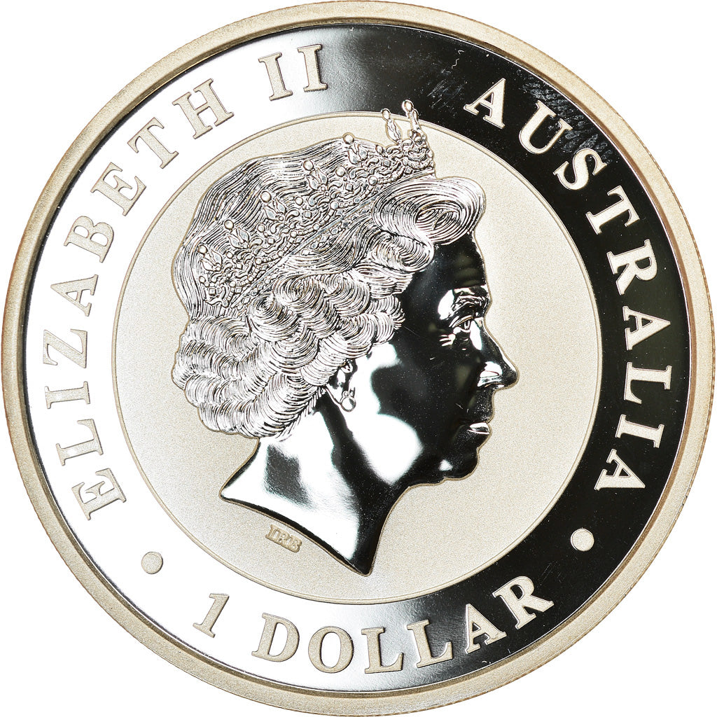 Coin, Australia, Australian Kookaburra, Dollar, 2016, Bullion, MS(65-70), Silver