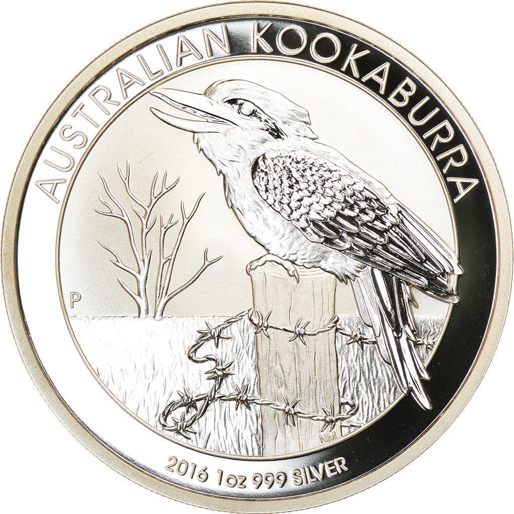Coin, Australia, Australian Kookaburra, Dollar, 2016, Bullion, MS(65-70), Silver