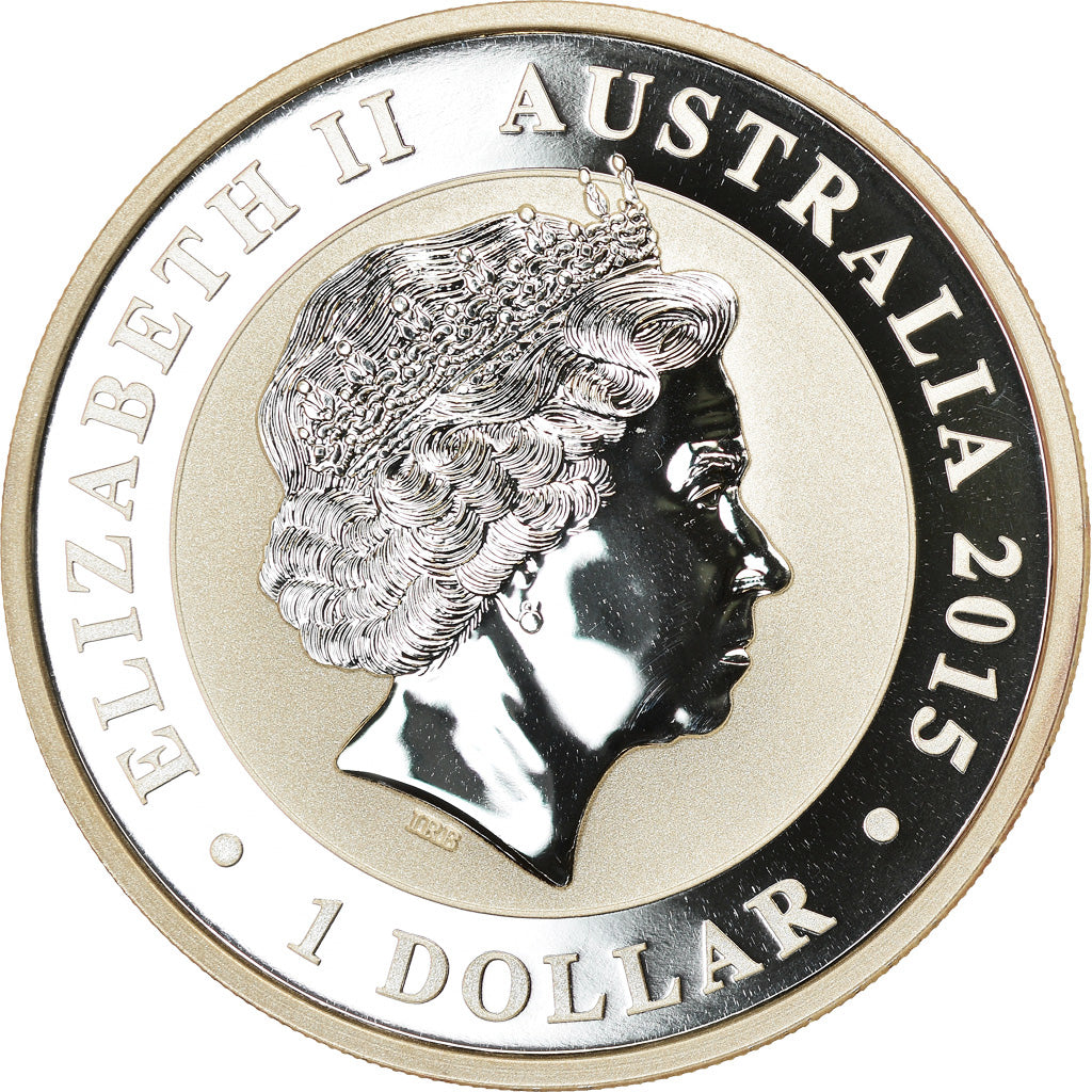 Coin, Australia, Australian Kookaburra, Dollar, 2015, Bullion, MS(65-70), Silver