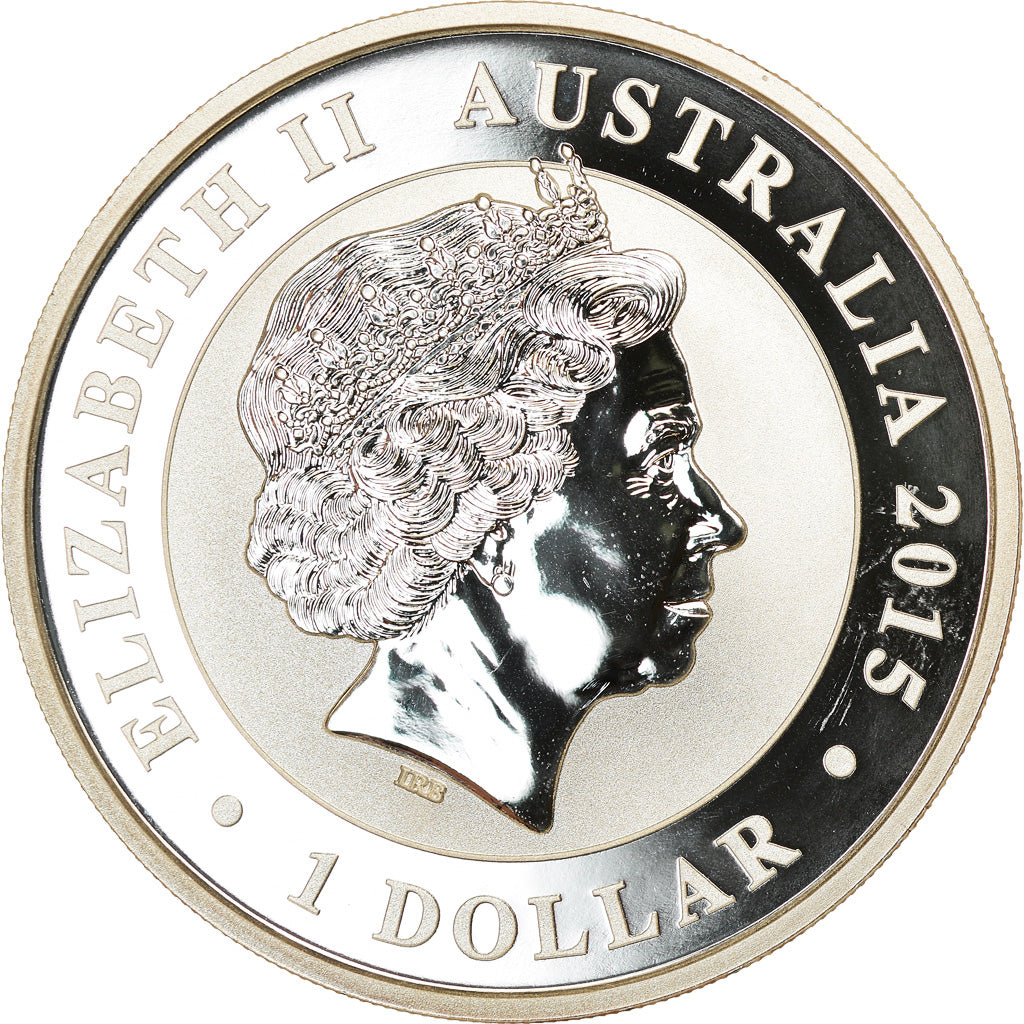 Coin, Australia, Australian Kookaburra, Dollar, 2015, Bullion, MS(65-70), Silver