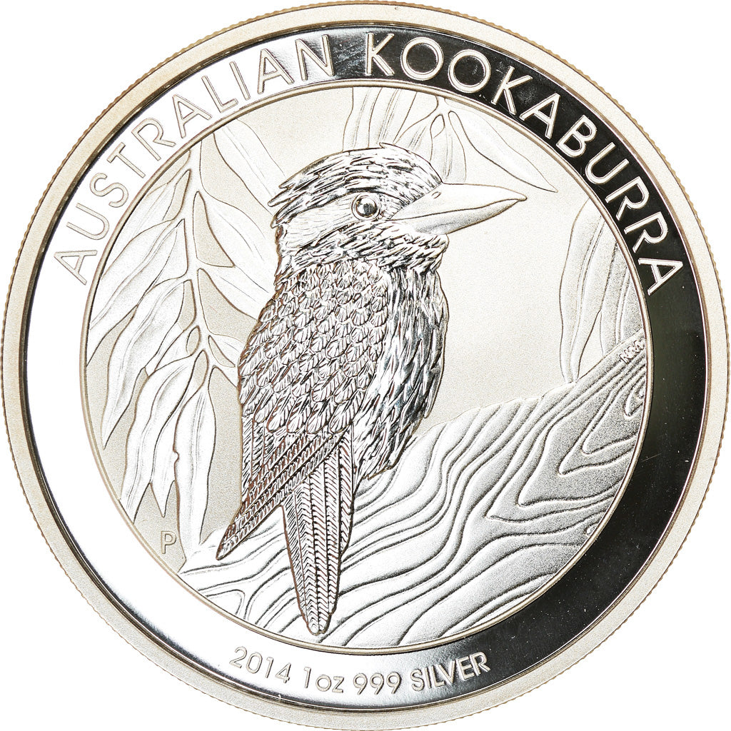 Coin, Australia, Australian Kookaburra, Dollar, 2014, Bullion, MS(65-70), Silver